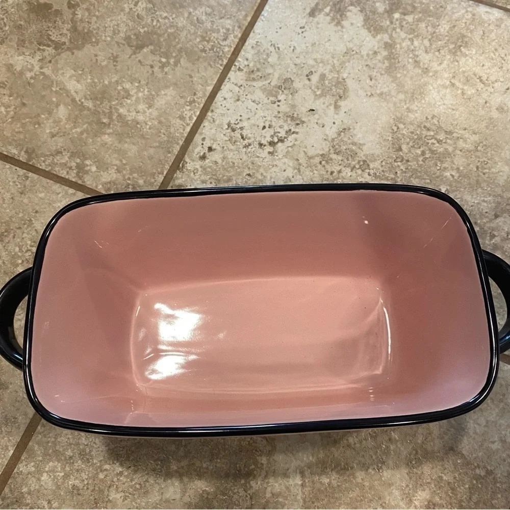 Hello Kitty Pink Pumpkin Bread Pan Loaf Ceramic NEW W/ Handles Candy Dish